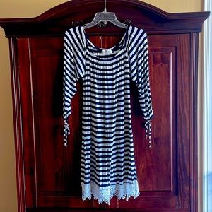Drop waist striped dress by Veronicam